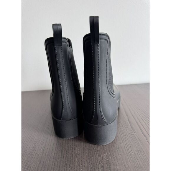 JEFFREY CAMPBELL Hydra Black Matte Platform Chelsea Rain Boots Women’s Size 9 - Picture 4 of 7